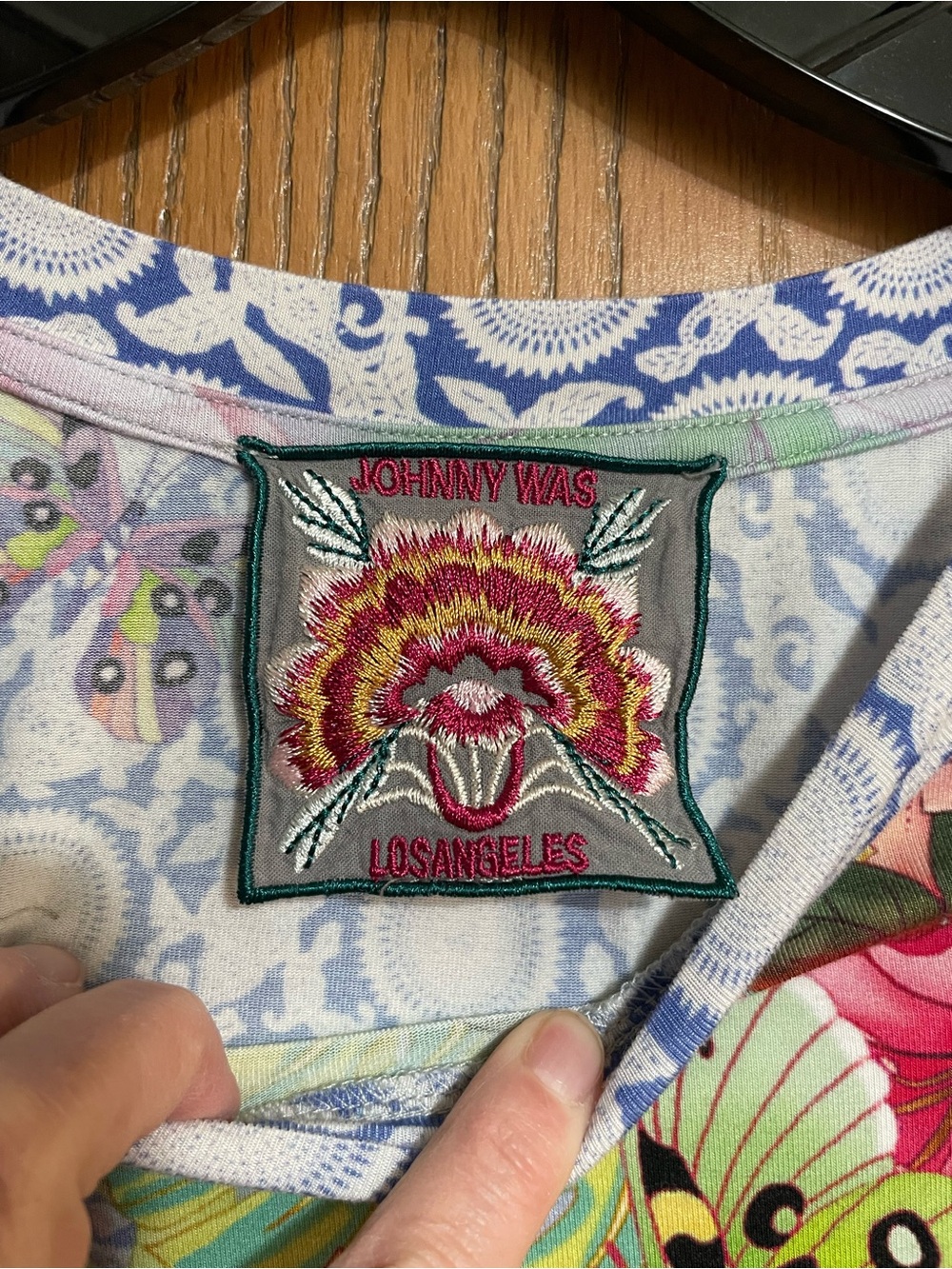 Johnny Was Multicolor Butterfly Tee - Picture 2 of 4